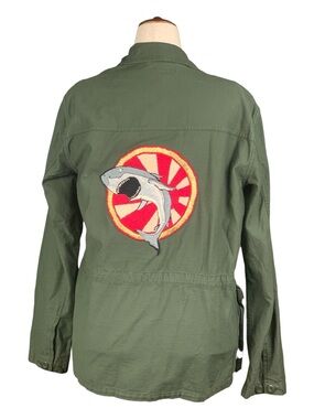 Goodthreads Wayne McCullough TV Show Shark Unisex Jacket Green Cargo Small